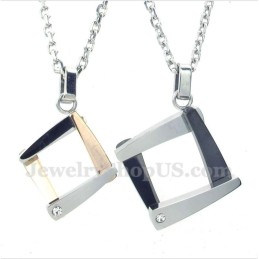 Titan-Diamant-Paaranhänger Mit Kostenloser Kette (Ein Paar)