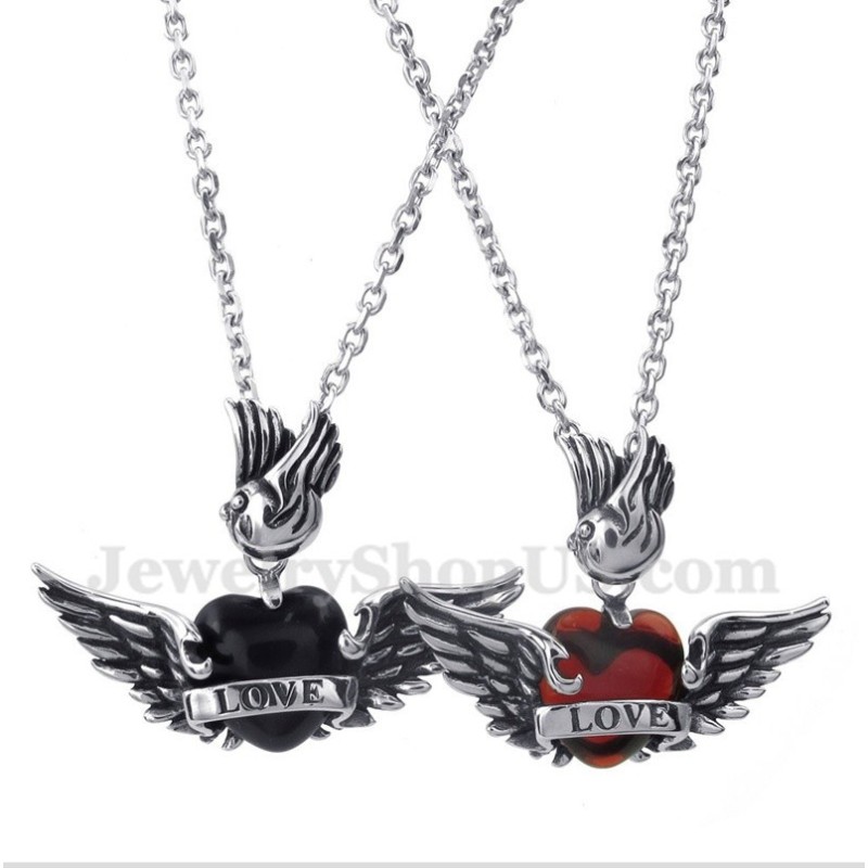 Titan-Anhänger Mit Diamantflügeln Und Kostenloser Kette (Ein Paar) Titan-Anhänger Mit Diamantflügeln Und Kostenloser Kette (Ein Paar)