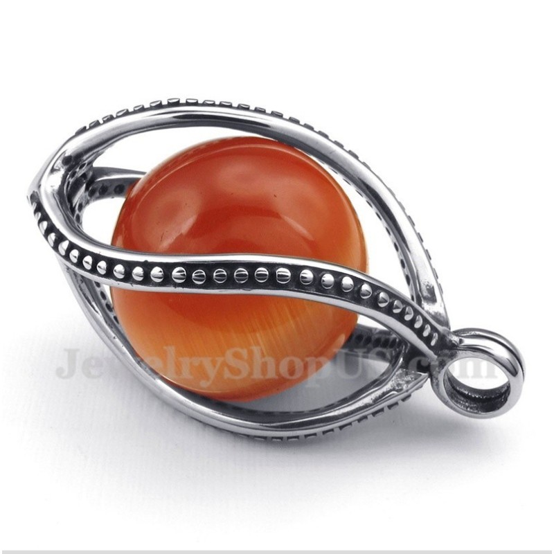 Herren Titan Roter Opal Anhänger Mit Gratiskette Herren Titan Roter Opal Anhänger Mit Gratiskette