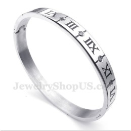 Herrenarmband Aus Titan Mit Diamanten Und Römischen Ziffern