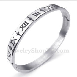 Herrenarmband Aus Titan Mit Diamanten Und Römischen Ziffern