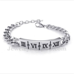 Titan-Paararmband Mit Römischen Ziffern Und Diamanten (Ein Paar)