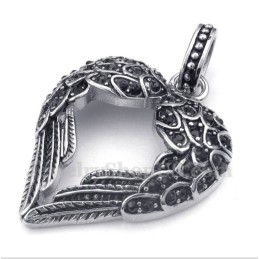 Herren-Anhänger Aus Titan Mit Diamantfeder Und Kostenloser Kette
