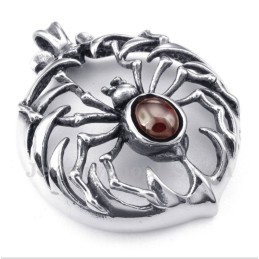 Herren Titan Roter Diamant Spinnenanhänger Mit Freier Kette