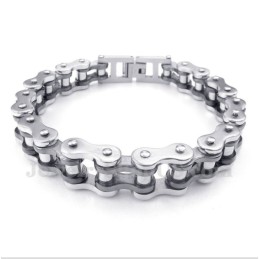 Herren-Fahrradkettenarmband Aus Titan In Schwarz