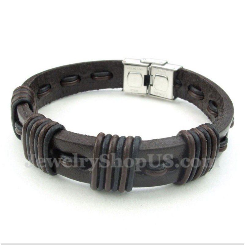 Herren Leder Titan Armband Herren Leder Titan Armband