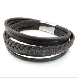Herren Leder Titan Armband