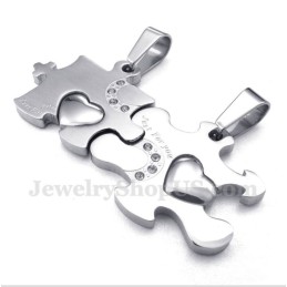 Titan-Puzzle-Paaranhänger Mit Kostenloser Kette (Ein Paar)