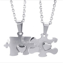 Titan-Puzzle-Paaranhänger Mit Kostenloser Kette (Ein Paar)