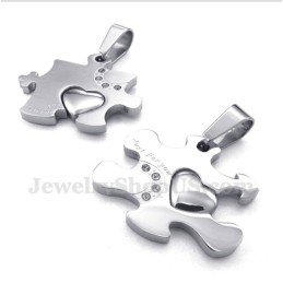 Titan-Puzzle-Paaranhänger Mit Kostenloser Kette (Ein Paar)