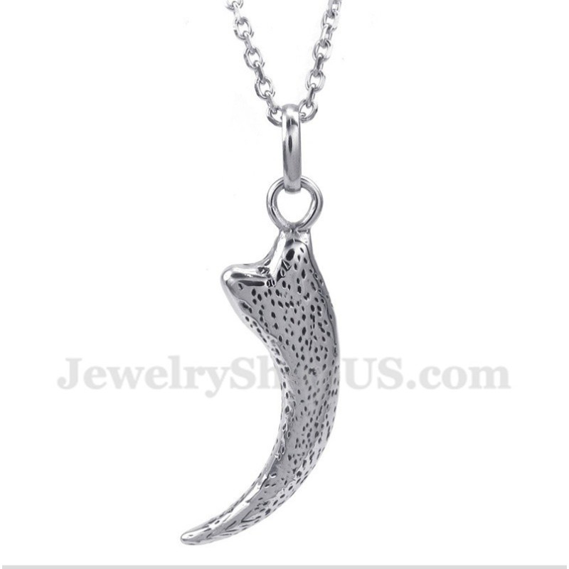 Herren-Anhänger Wolfszahn Aus Titan Mit Kostenloser Kette Herren-Anhänger Wolfszahn Aus Titan Mit Kostenloser Kette
