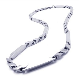 22,0 Zoll Titan-Silber-Halskette