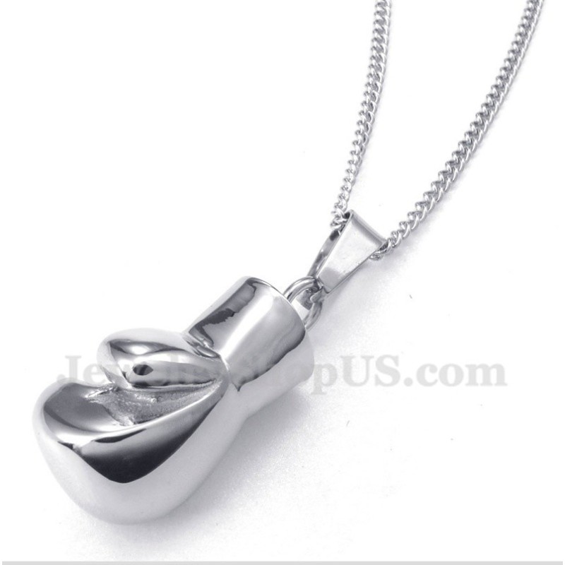 Herren-Boxhandschuh-Anhänger Aus Titan Mit Kostenloser Kette Herren-Boxhandschuh-Anhänger Aus Titan Mit Kostenloser Kette