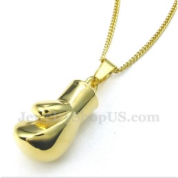 Herren-Anhänger „Boxhandschuh“ Aus Titan Und Gold Mit Kostenloser Kette