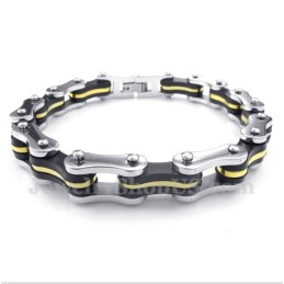 Herren-Titan-Fahrradketten-Gummiarmband