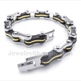 Herren-Titan-Fahrradketten-Gummiarmband