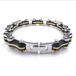 Herren-Titan-Fahrradketten-Gummiarmband