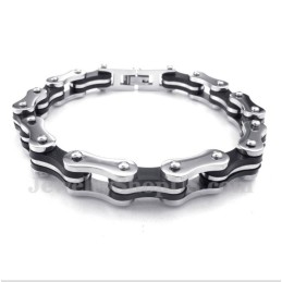 Herren-Titan-Fahrradketten-Gummiarmband