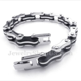 Herren-Titan-Fahrradketten-Gummiarmband