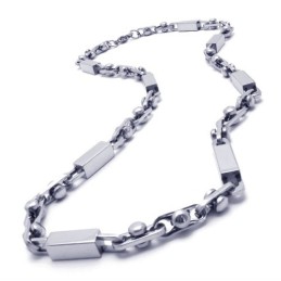21,9 Zoll Titan Silber Quader Halskette