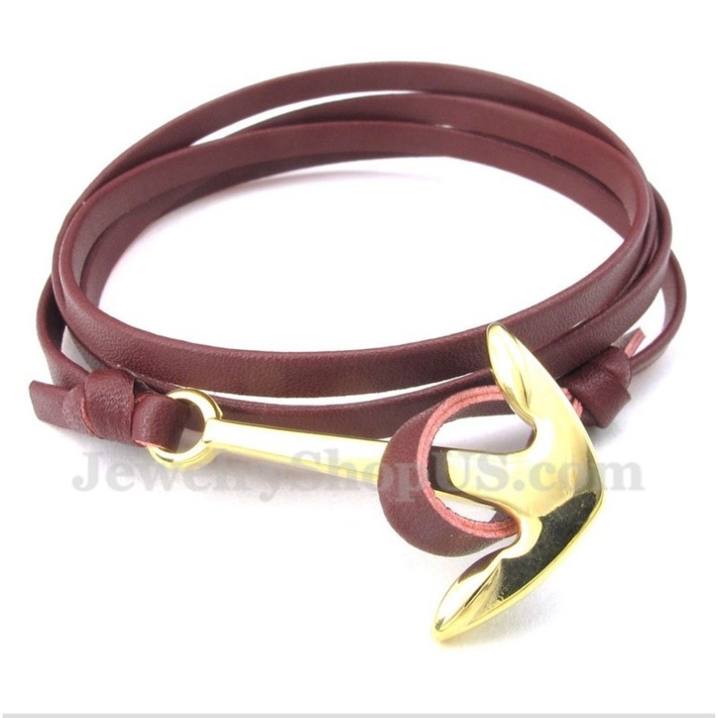 Herren Leder Anker Titan Armband Herren Leder Anker Titan Armband