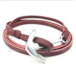 Herren Leder Anker Titan Armband