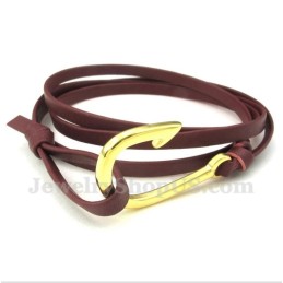 Herrenarmband Aus Titan Mit Lederhaken