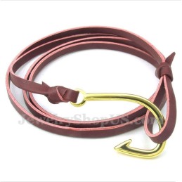 Herrenarmband Aus Titan Mit Lederhaken