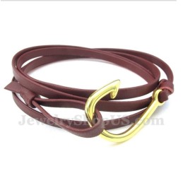 Herrenarmband Aus Titan Mit Lederhaken