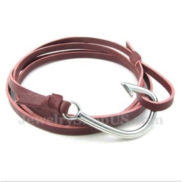 Herrenarmband Aus Titan Mit Lederhaken