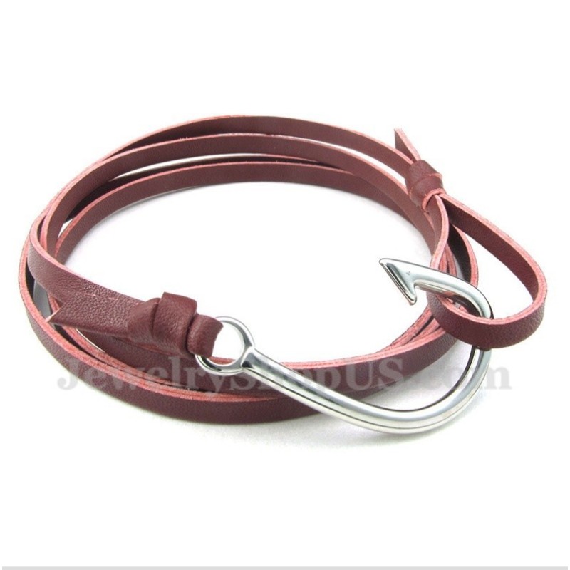 Herrenarmband Aus Titan Mit Lederhaken Herrenarmband Aus Titan Mit Lederhaken