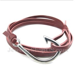 Herrenarmband Aus Titan Mit Lederhaken