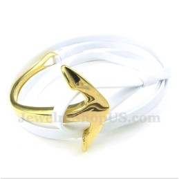 Herren Titan Leder Anker Armband