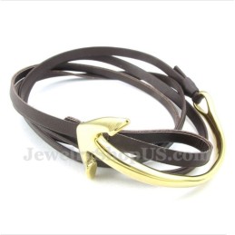 Herren Titan Leder Anker Armband