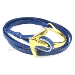 Herren Titan Leder Anker Armband