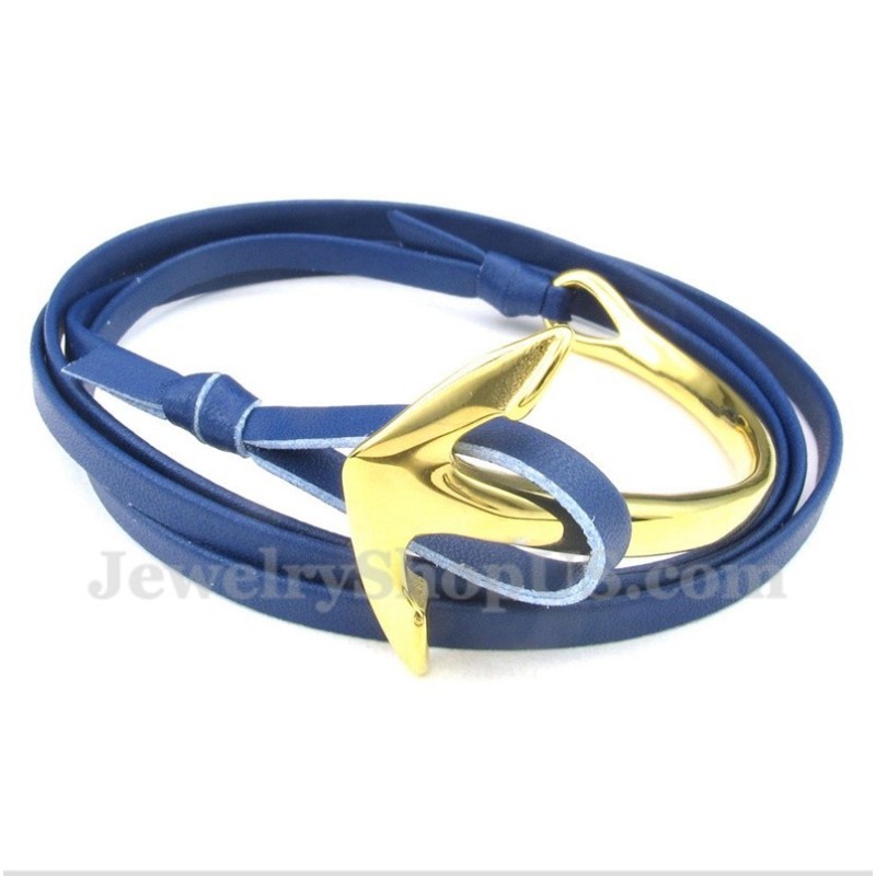 Herren Titan Leder Anker Armband Herren Titan Leder Anker Armband