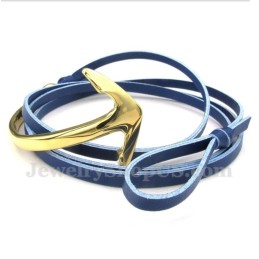 Herren Titan Leder Anker Armband