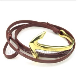 Herren Titan Leder Anker Armband