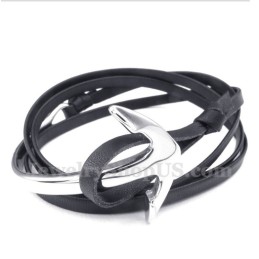 Herren Titan Leder Anker Armband