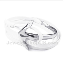 Herren Titan Leder Anker Armband