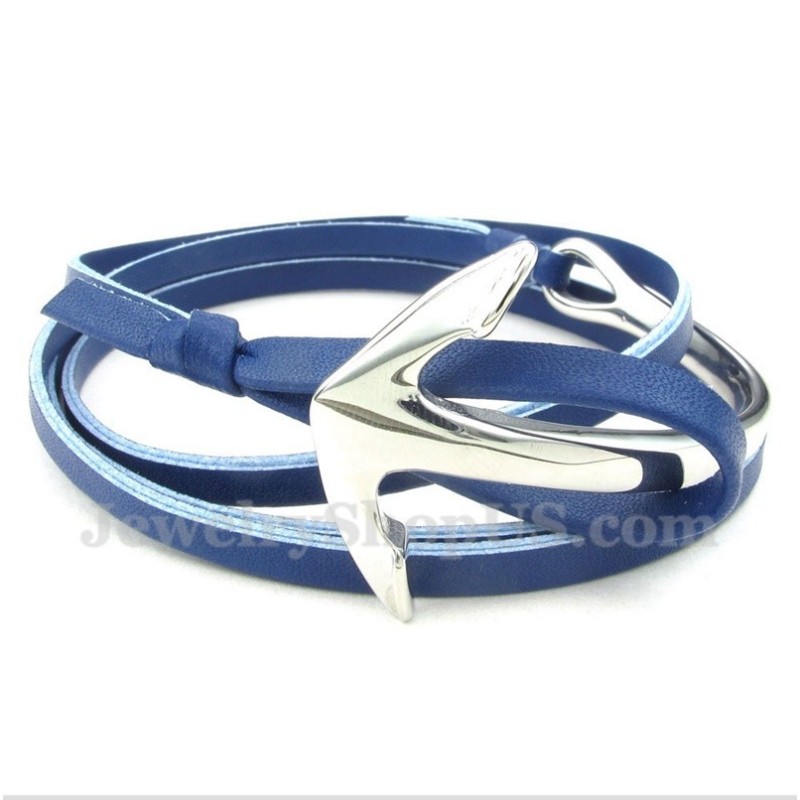 Herren Titan Leder Anker Armband Herren Titan Leder Anker Armband