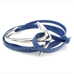 Herren Titan Leder Anker Armband
