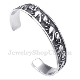 Herrenarmband Aus Titan Mit Elefantenmotiv