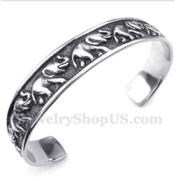 Herrenarmband Aus Titan Mit Elefantenmotiv