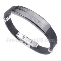 Herrenarmband Aus Kautschuk Und Titan