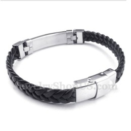 Herren Lederarmband Aus Roségold Und Titan