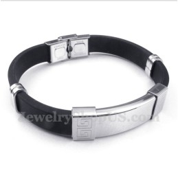 Herrenarmband Aus Titankautschuk Mit Griechischem Mäandermuster