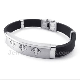 Herrenarmband Aus Titan Und Kautschuk