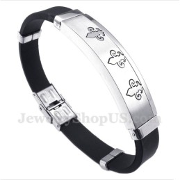 Herrenarmband Aus Titan Und Kautschuk