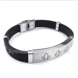 Herrenarmband Aus Titan Und Kautschuk